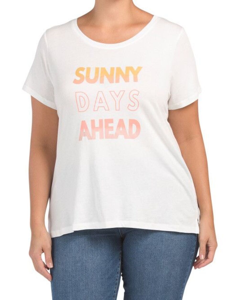 C&C California womens SUNNY DAYS AHEAD Cotton Blend Knit T Shirt Top size 2X